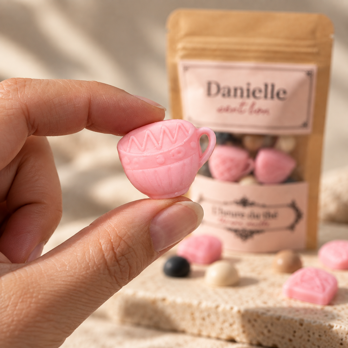 Fondant parfumé L'Heure du Thé (thé noir, vanille) en forme de tasse pour brûle-parfum – Danielle sent bon